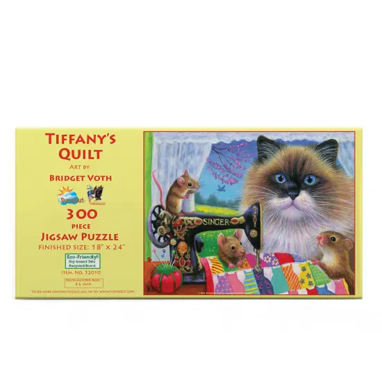 Sunsout Tiffany's Quilt 300 pc Jigsaw Puzzle 52010 {4}