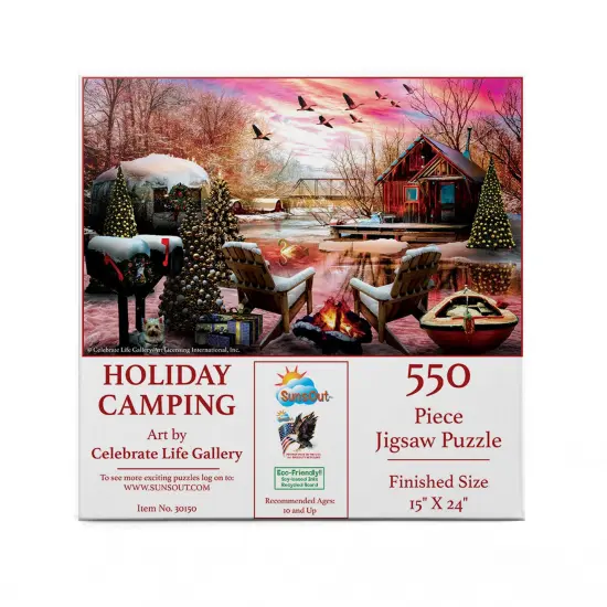 Sunsout Holiday Camping 550 pc Christmas Jigsaw Puzzle 30150 {4}