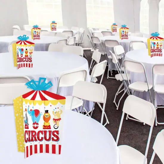 Big Dot of Happiness Carnival - Step Right Up Circus - Table Decorations - Carnival Themed Party Fold and Flare Centerpieces - 10 Count {6}