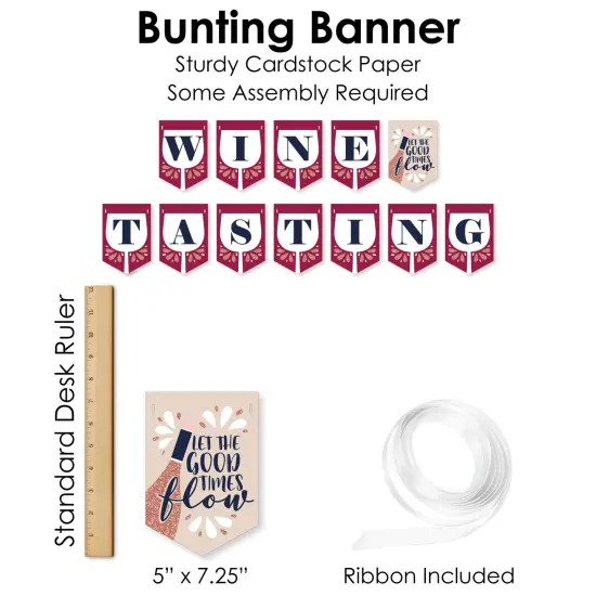 Big Dot of Happiness But First, Wine - DIY Wine Tasting Party Wine Tasting Signs - Drink Bar Decorations Kit - 50 Pieces {7}