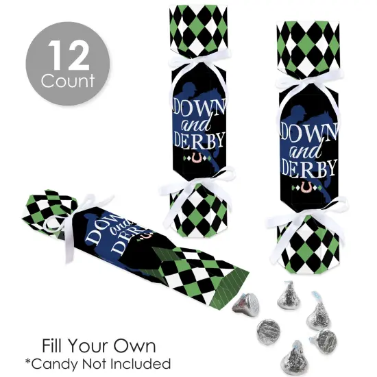 Big Dot of Happiness Kentucky Horse Derby - No Snap Horse Race Party Table Favors - DIY Cracker Boxes - Set of 12 {4}