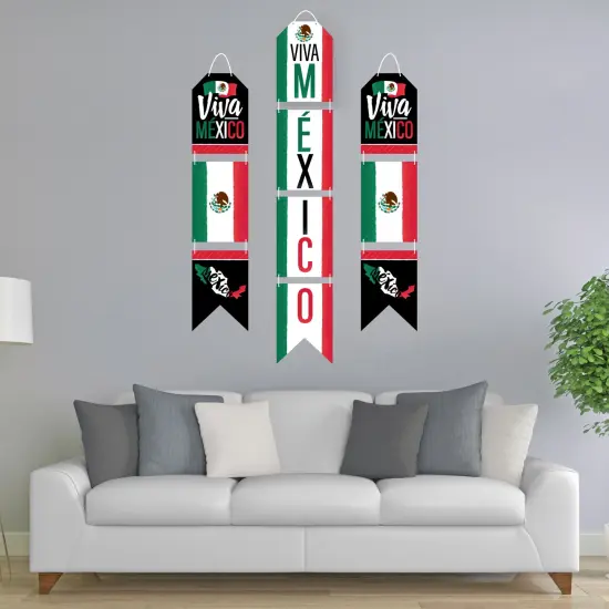 Big Dot of Happiness Viva Mexico - Hanging Vertical Paper Door Banners - Mexican Independence Day Party Wall Decoration Kit - Indoor Door Decor {3}