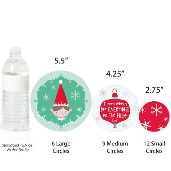 Big Dot of Happiness Elf Squad - Kids Elf Christmas and Birthday Party Giant Circle Confetti - Party Decorations - Large Confetti 27 Count {4}