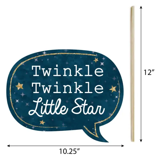 Big Dot of Happiness Twinkle Twinkle Little Star - Baby Shower or Birthday Photo Booth Props Kit - 20 Count {4}
