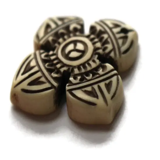 36mm Bone Cross Pendant Religion Beads and Charms Hand Carved Pendants {3}