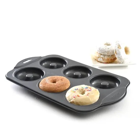 Norpro Donut Pan 3 1/2" Donuts Bake 6 Durable Non-Stick Easy Release {5}