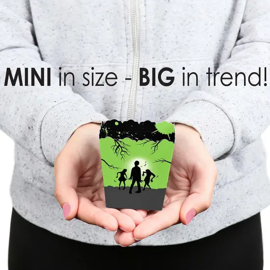 Big Dot of Happiness Zombie Zone - Party Mini Favor Boxes - Halloween or Birthday Zombie Crawl Party Treat Candy Boxes - Set of 12 {6}