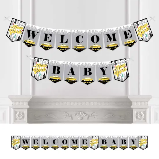 Big Dot of Happiness NYC Cityscape - New York City Birthday Party Bunting Banner - Birthday Party Decorations - Happy Birthday {1}