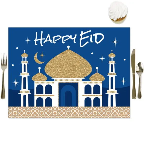 Big Dot of Happiness Eid Mubarak - Happy Eid Party Table Decorations - Ramadan Party Placemats - Set of 16 {1}