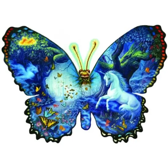 Sunsout Fantasy Butterfly 1000 pc Special Shape Jigsaw Puzzle 95330 {1}