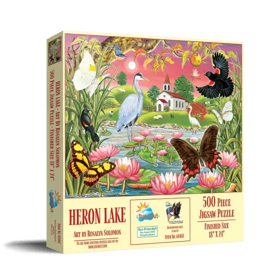 Sunsout Heron Lake 500 pc Jigsaw Puzzle 68468 {3}