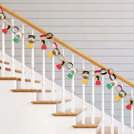 Big Dot of Happiness Happy Kwanzaa - 90 Chain Links and 30 Paper Tassels Decoration Kit - Party Paper Chains Garland - 21 feet {3}