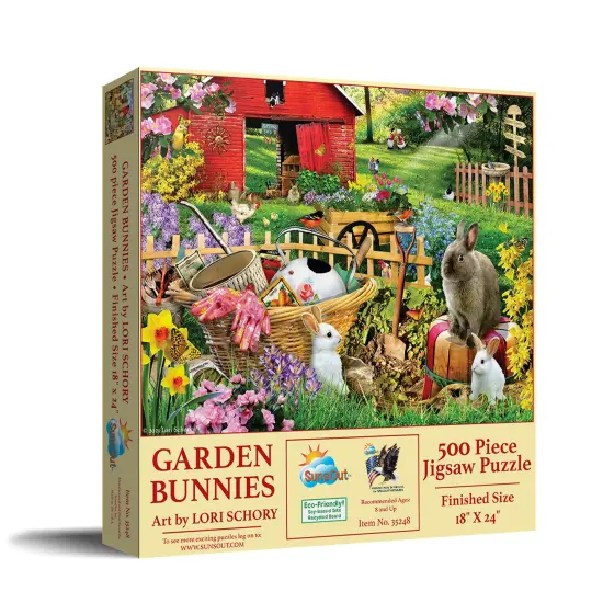 Sunsout Garden Bunnies 500 pc Easter Jigsaw Puzzle 35248 {3}