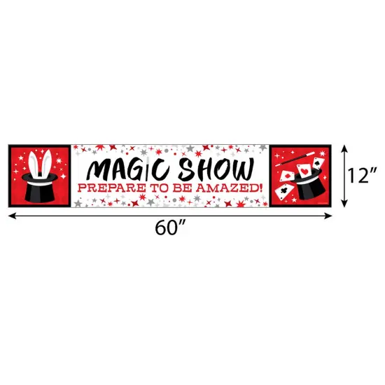 Big Dot of Happiness Ta-Da, Magic Show - Magical Party Decorations Party Banner {3}