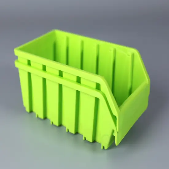 Plastic Storage Stacking Bins Green Single {4}