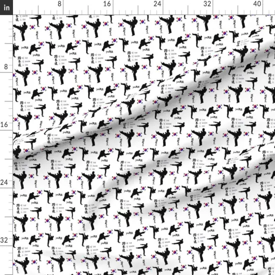 Various Fabrics by the Yard or Fat Quarter Large Print Martial Arts Fitness Health Custom Printed Fabric by Spoonflower {1}