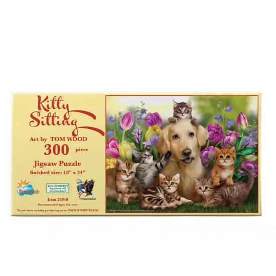 Sunsout KItty Sitting 300 pc Jigsaw Puzzle 28940 {4}