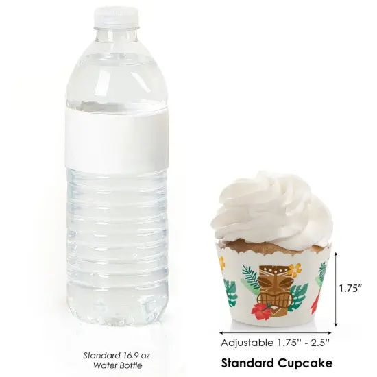 Big Dot of Happiness Tropical Luau - Hawaiian Beach Party Decorations - Party Cupcake Wrappers - Set of 12 {4}