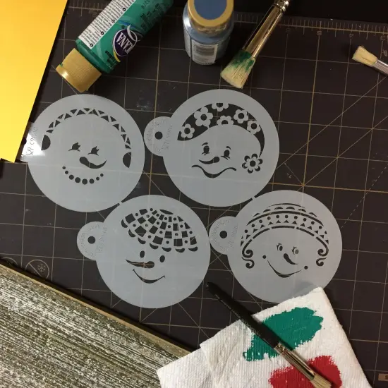 Snowkids Cookie Stencil Set | C908 by Designer Stencils | Cookie Decorating Tools | Baking Stencils for Royal Icing, Airbrush, Dusting Powder | Reusable Plastic Food Grade Stencil for Cookies | Easy to Use & Clean Cookie Stencil {4}