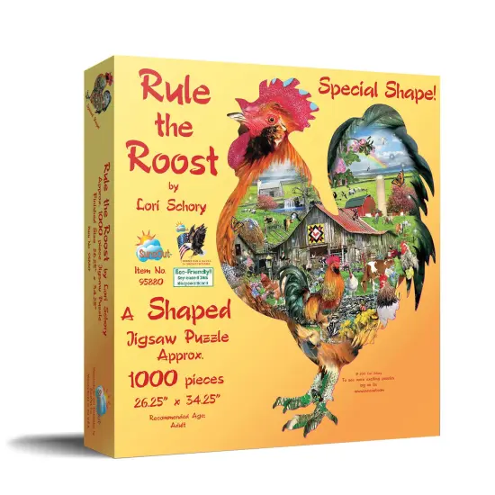 Sunsout Rule the Roost 1000 pc Special Shape Jigsaw Puzzle 95880 {3}