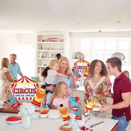 Big Dot of Happiness Carnival - Step Right Up Circus - Carnival Themed Party Centerpiece Sticks - Showstopper Table Toppers - 35 Pieces {6}