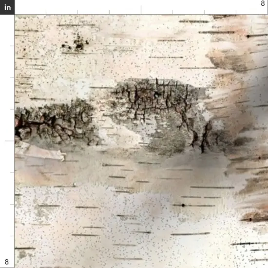 Various Fabrics by the Yard or Fat Quarter Small White Birch Pale Nature Bark Tree Woodland Custom Printed Fabric by Spoonflower {4}