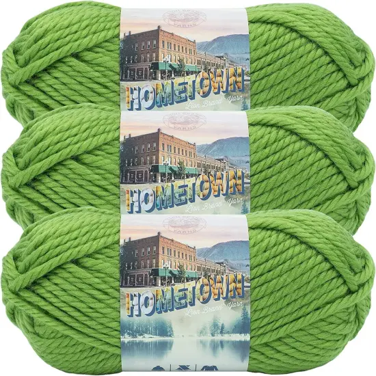 (Pack of 3) Lion Brand Hometown Yarn-Oklahoma City Green {1}