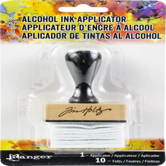 Tim Holtz Adirondack Alcohol Ink Applicator-Stamp Handle W/10 Felts {1}