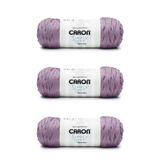 Caron Simply Soft Snapdragon Speckle Yarn - 3 Pack of 141g/5oz - Acrylic - 4 Medium (Worsted) - 235 Yards - Knitting/Crochet {1}