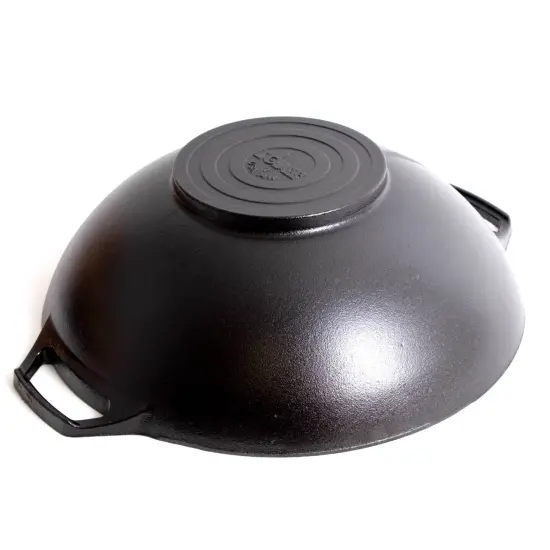 Lodge Cast Iron Cooking Wok, L14W, Bowl Shaped, Retains Heat, Wide 14 inch Top x 6 inch Base {4}