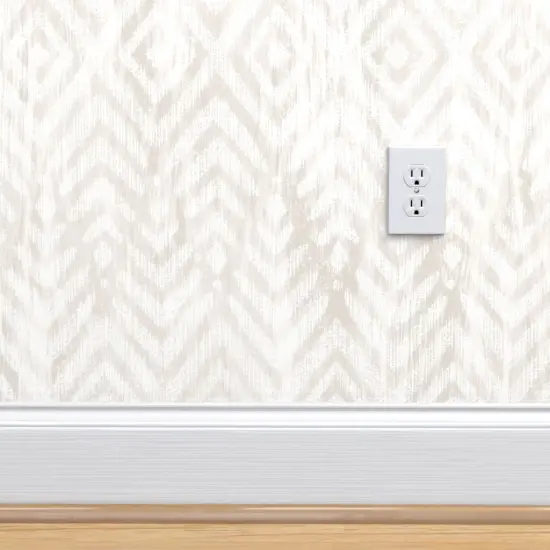 Peel & Stick Wallpaper 2FT Wide Rustic Geometric Ikat Custom Removable Wallpaper by Spoonflower {4}