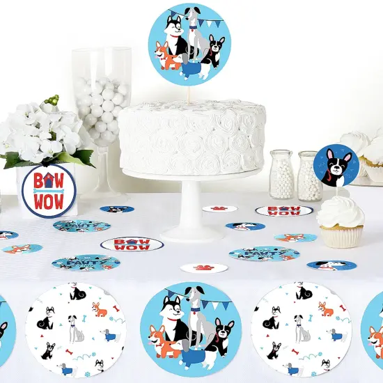Big Dot of Happiness Pawty Like a Puppy - Dog Baby Shower or Birthday Party Giant Circle Confetti - Party Decorations - Large Confetti 27 Count {6}