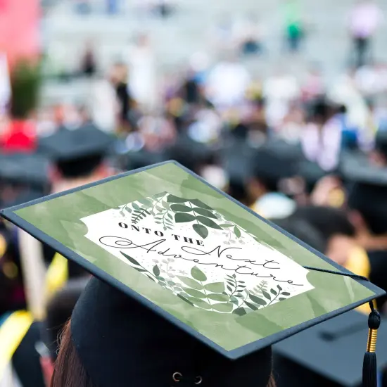Big Dot of Happiness Boho Botanical Graduate - Greenery Graduation Cap Decorations Kit - Grad Cap Cover {4}