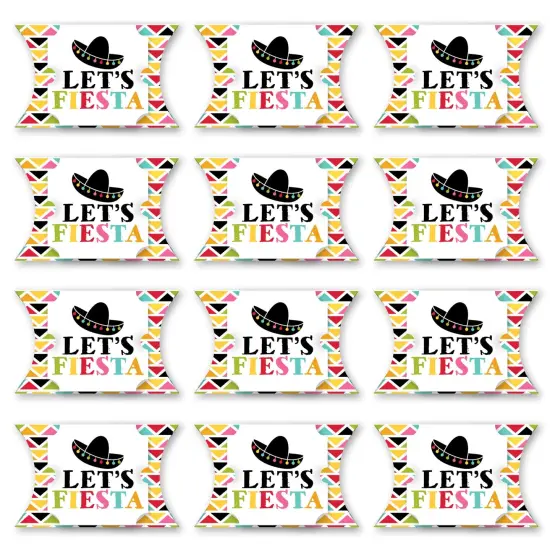 Big Dot of Happiness Let's Fiesta - Favor Gift Boxes - Fiesta Large Pillow Boxes - Set of 12 {6}
