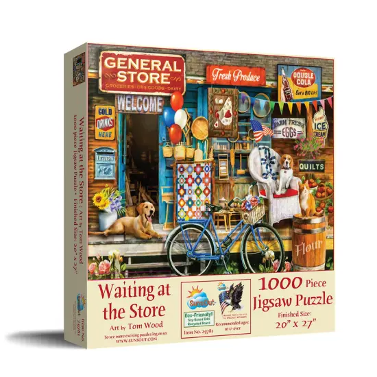 Sunsout Waiting at the Store 1000 pc Jigsaw Puzzle 29781 {3}