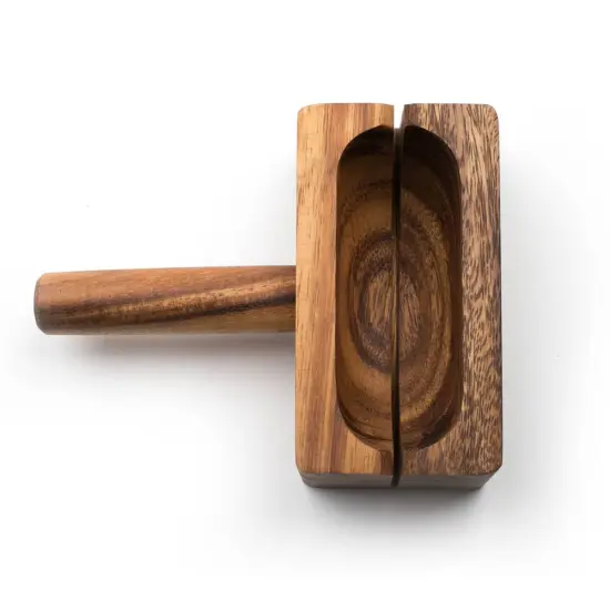 Ironwood Gourmet 28330 Local 338 Bagel Miter, Acacia Wood, 7 x 5.5 x 2.5 inches {4}