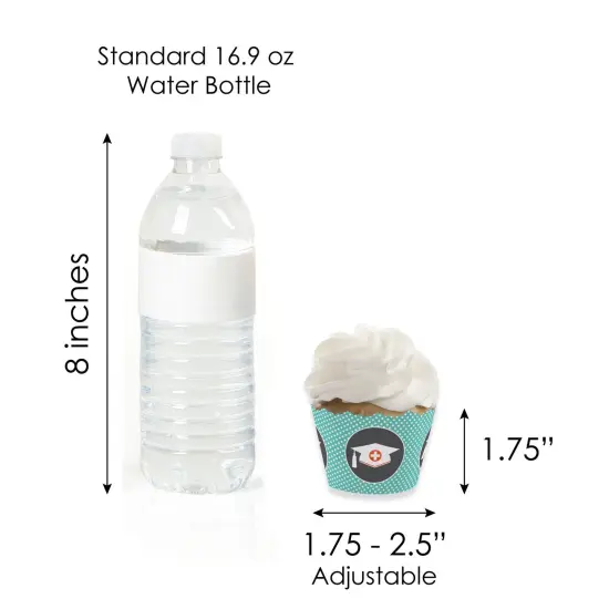 Big Dot of Happiness Medical School Grad - Cupcake Decoration - Doctor Graduation Party Cupcake Wrappers and Treat Picks Kit - Set of 24 {7}