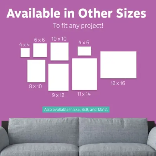 12 Pack Canvas for Painting , 8 x 10 Inch Blank White Canvas Boards - 100% Cotton Art Panels for Oil, Acrylic & Watercolor Paint {2}