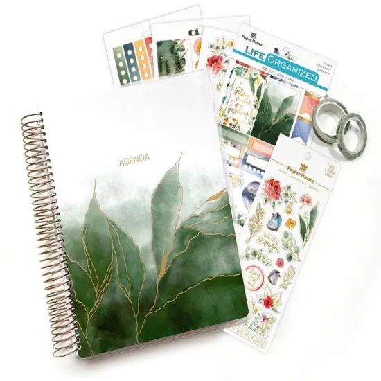Green Leaves Undated Planner Bundle {1}
