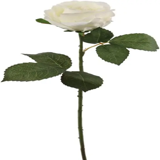 Rose Bud Stem - 48-Pack, Realistic Silk Foliage, Lifelike Blooms, Perfect for Floral Arrangements, Events & Home D&eacute;cor - Ideal for All Seasons, Floral Home by Artificial Flowers White {1}