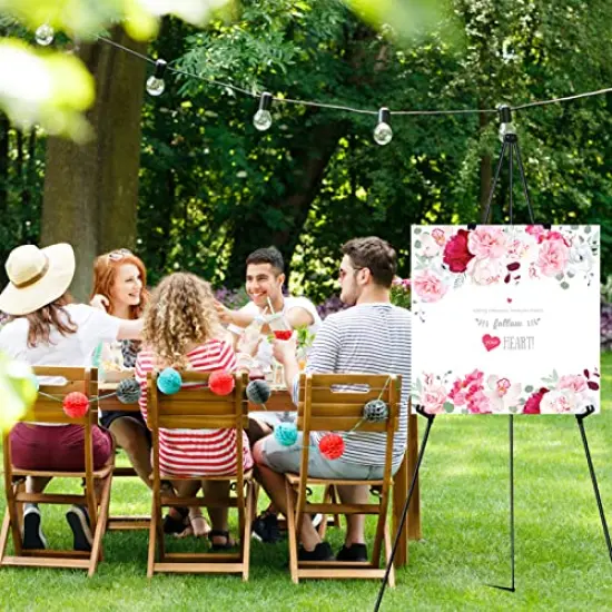 Easel Stand for Display, 63'' Instant Easel, Foldable Portable Ground Easel for Wedding Banner and Poster Display Stand, Tabletop Easel Display Metal Tripod with Portable {6}