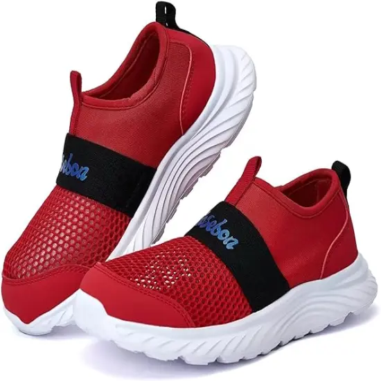 TIOSEBON Red Lightweight Athletic Tennis Slip-on Shoes for Boys & Girls Child Size 12 US {1}