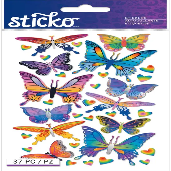 Sticko Foil Butterflies Stickers {1}