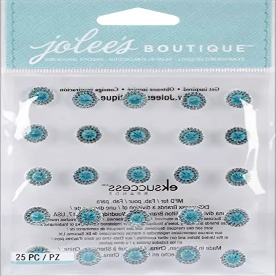 Jolee's Boutique Dual Tone Prizm Aquamarine Dimensional Bling Stickers {1}