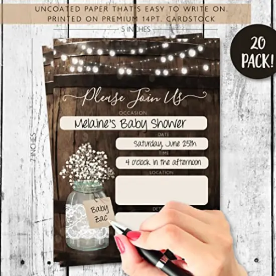 Rustic Country Wood Barrel Invitations, Elegant invites for Wedding Rehearsal Dinner, Bridal Shower, Engagement, Birthday, Bachelorette Party, Baby Shower, Reception, Anniversary, Housewarming {6}