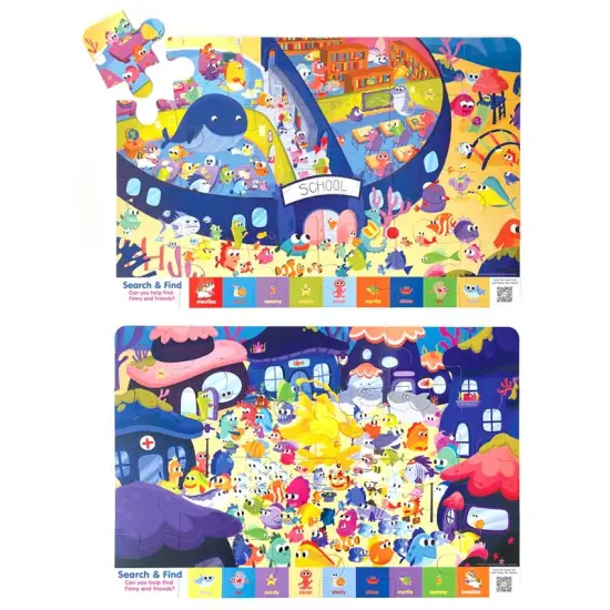 Finny the Shark Search & Find Floor Puzzle Set {2}