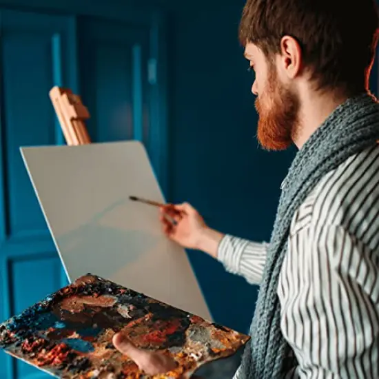 7 Pack Stretched Canvas (11x14) - Blank Canvas for Painting Bulk - Acid-Free White Canvas Panels - Ideal for Painters, Students, Kids {2}