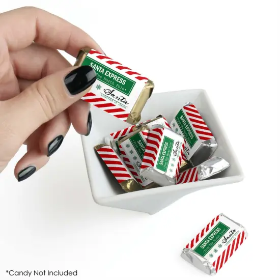 Big Dot of Happiness Santa's Special Delivery - Mini Candy Bar Wrapper Stickers - From Santa Claus Christmas Small Favors - 40 Count {3}