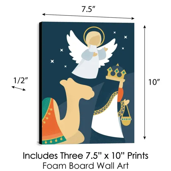 Big Dot of Happiness Holy Nativity - Religious Nursery Wall Art and Manger Scene Christmas Room Decor - 7.5 x 10 inches - Set of 3 Prints {6}
