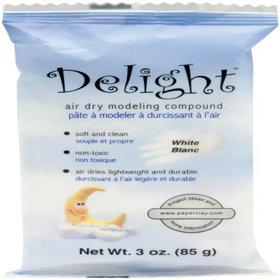 Creative Paperclay Delight Air-Dry Modeling Compound 3oz-White {1}